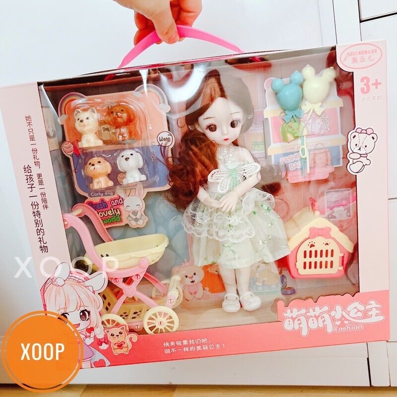 BỘ ĐỒ CHƠI BÚP BÊ VÀ THÚ CƯNG CHO BÉ GÁI