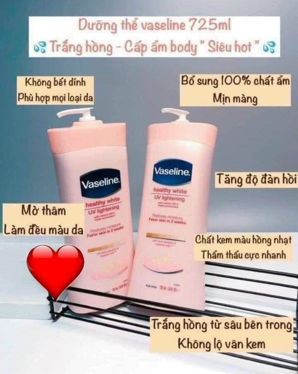 Dưỡng Thể Vaseline 725ml Bản Mỹ
