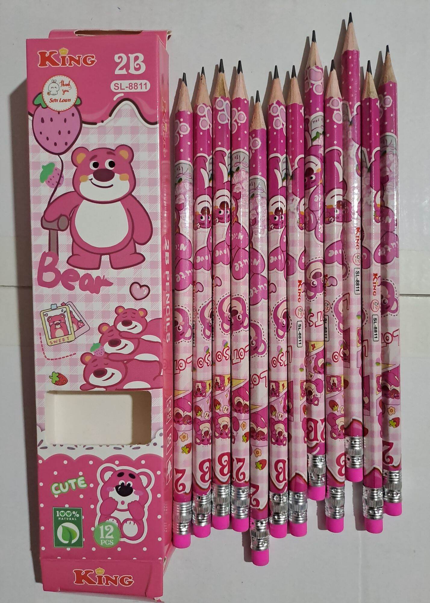 Bút chì gỗ King 2B (Hộp 10 cây)