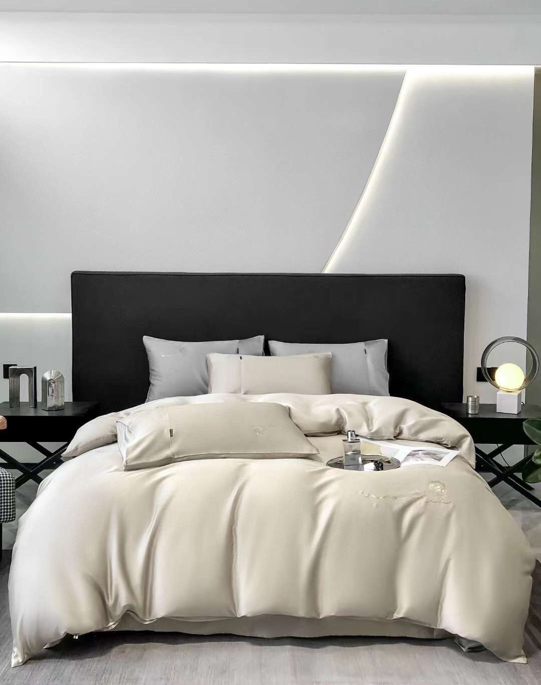 Bộ chăn ga gối lụa tencel phối cao cấp