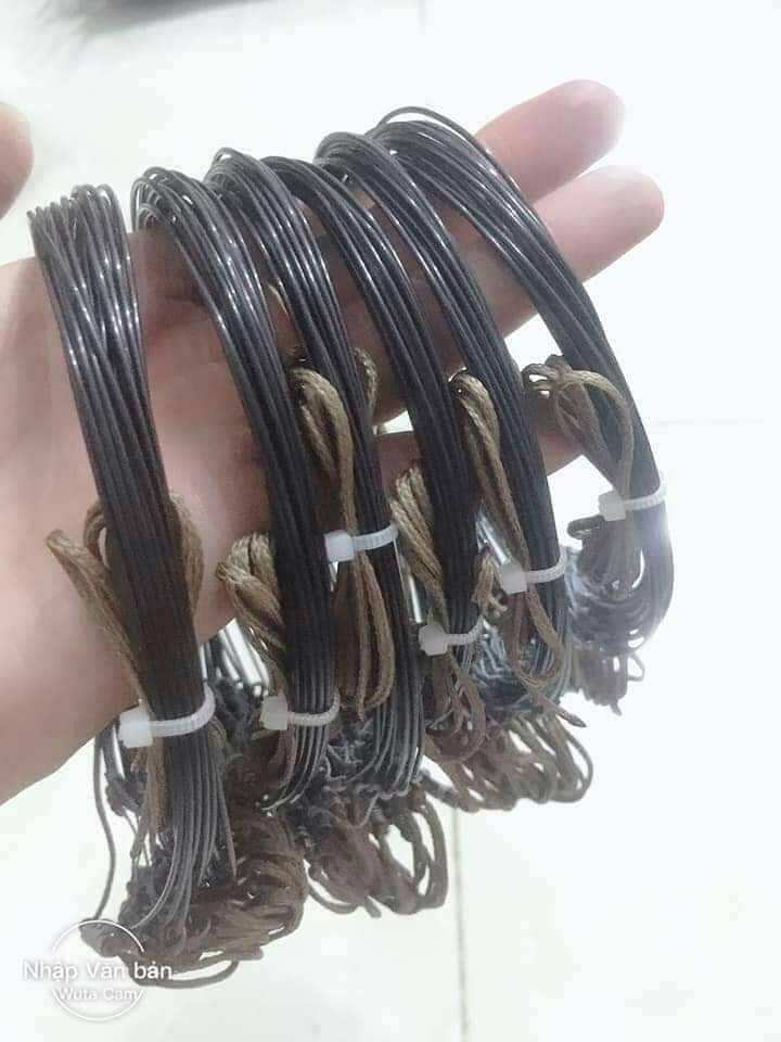 2 bộ thòng dây bẫy bìm bịp quốc  1 bộ dài 2m - 20 vòng - chống xoắn 360°