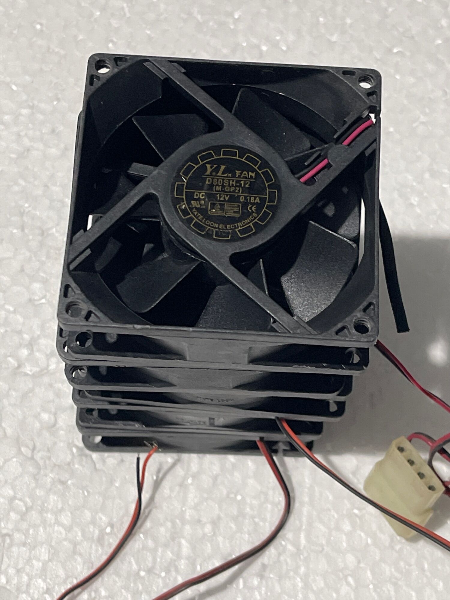 Combo 5 quạt fan 8 12v 2 mặt vuông