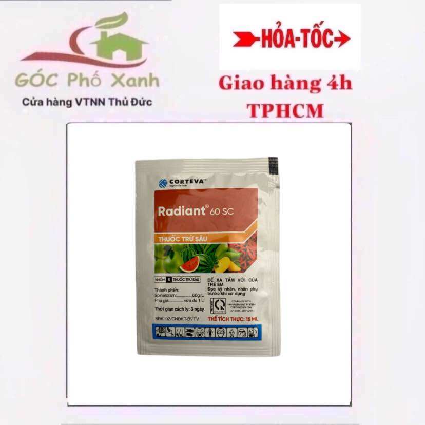 Trừ sâu sinh học Radiant 60SC Phòng và trị sâu bọ trĩ sâu tơ trên đặc biệt trên rau màu hoa hồng Sản phẩm nhập khẩu
