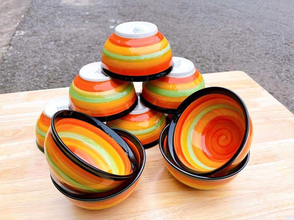 Set 10 Chén Sứ Cầu Vồng Cao Cấp