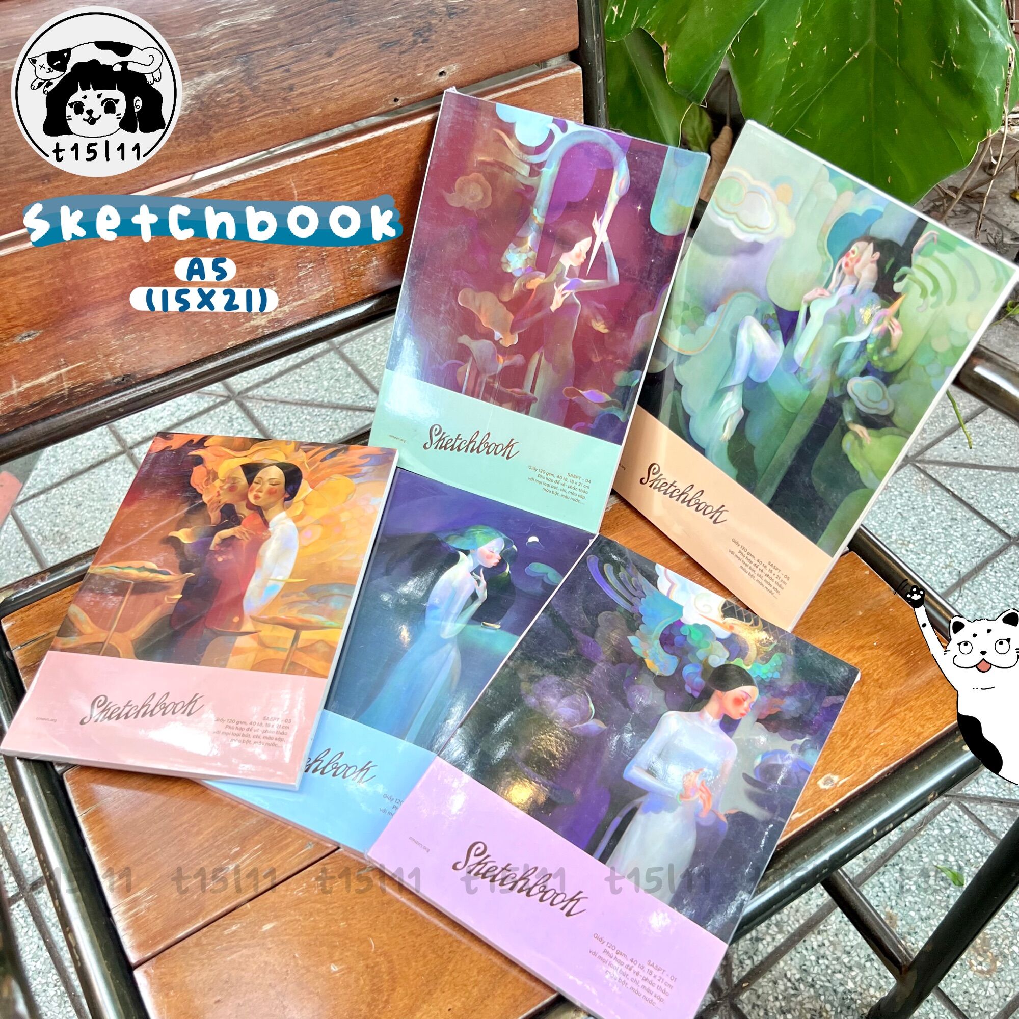 Sổ vẽ a5 sketchbook kí hoạ cma studio 120gsm 15x21cm