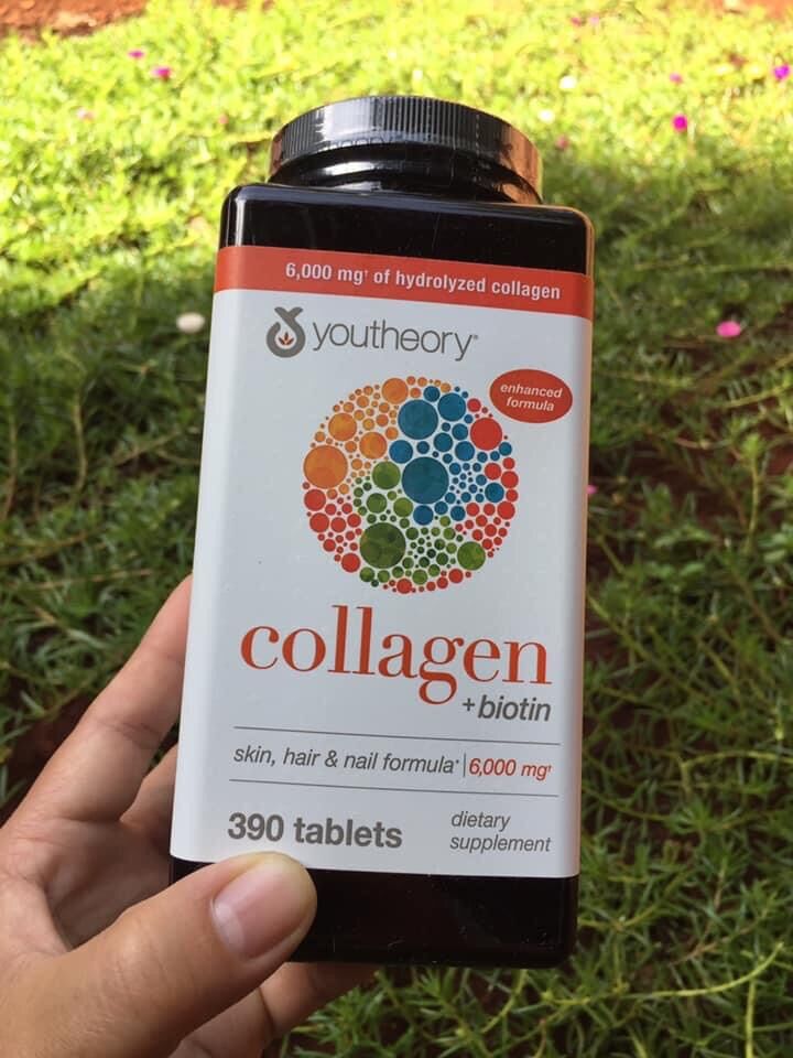 Viên uống đẹp da Collagen Youtheory 390 viên của Mỹ ngân ngừa lão hoá,đẹp da