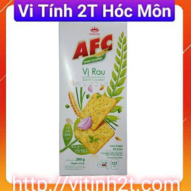Bánh cracker vị rau AFC Dinh Dưỡng hộp 200g Hạn sử dụng 16 10 22