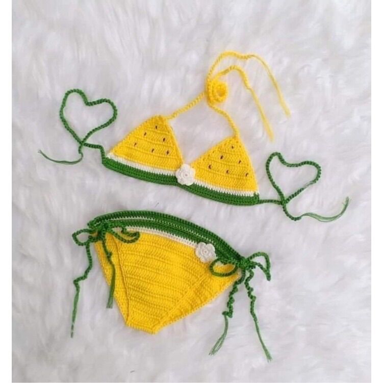 Bikini Handmade đi biển cho bé