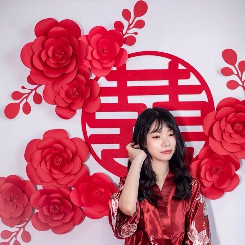 Set hoa backdrop diy trang trí đám cưới