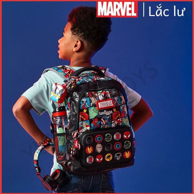 Smiggle Marvel Người Nhện Anime Nhẹ Sinh Viên Ba Lô Bộ Trang Phục Cosplay Mẫu Unisex Lý Tưởng Học Bắ