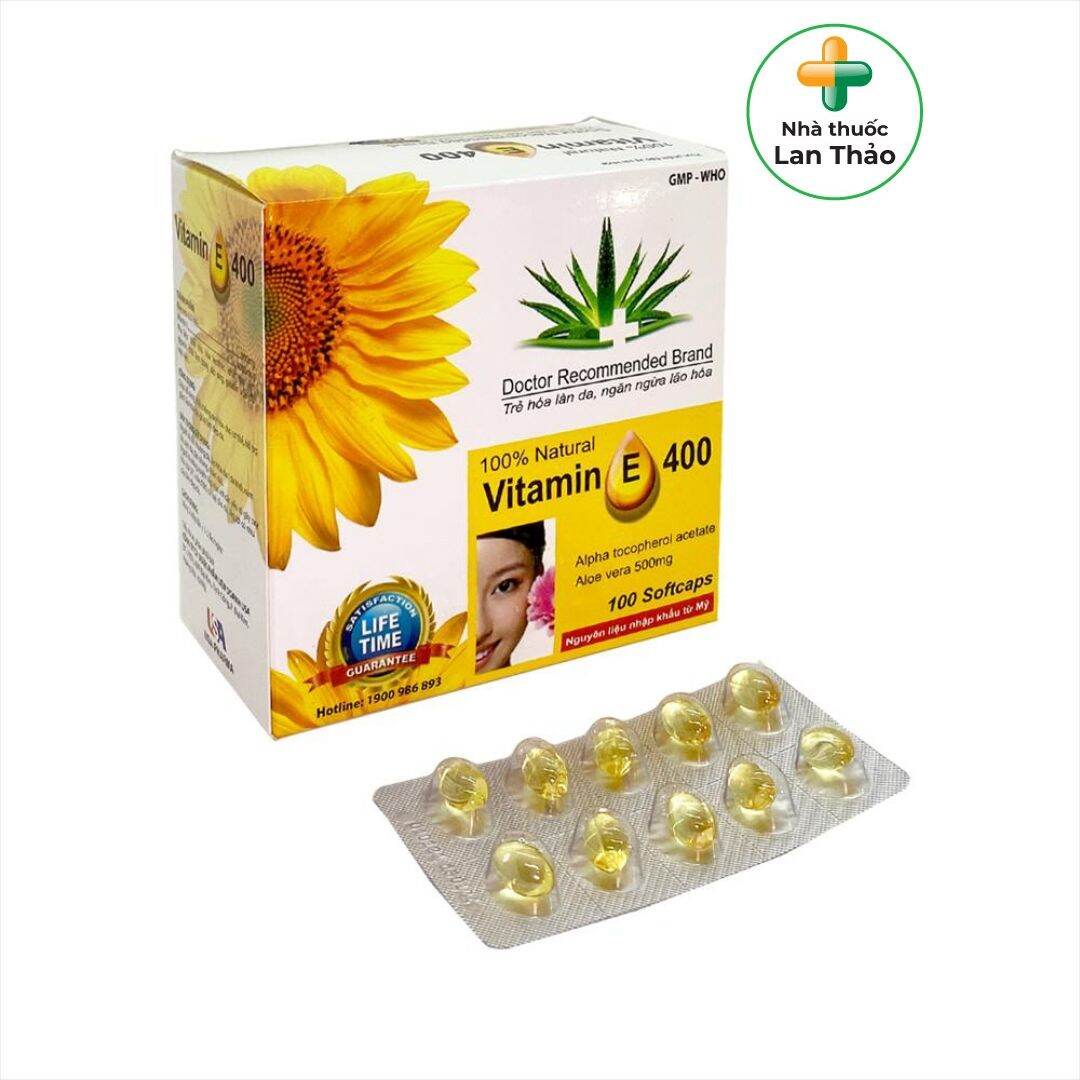 VIÊN UỐNG ĐẸP DA VITAMIN E HỘP 100 VIÊN