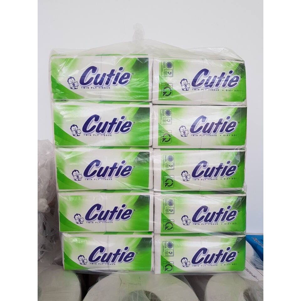 [HCM]Khăn giấy rút Cutie 450g