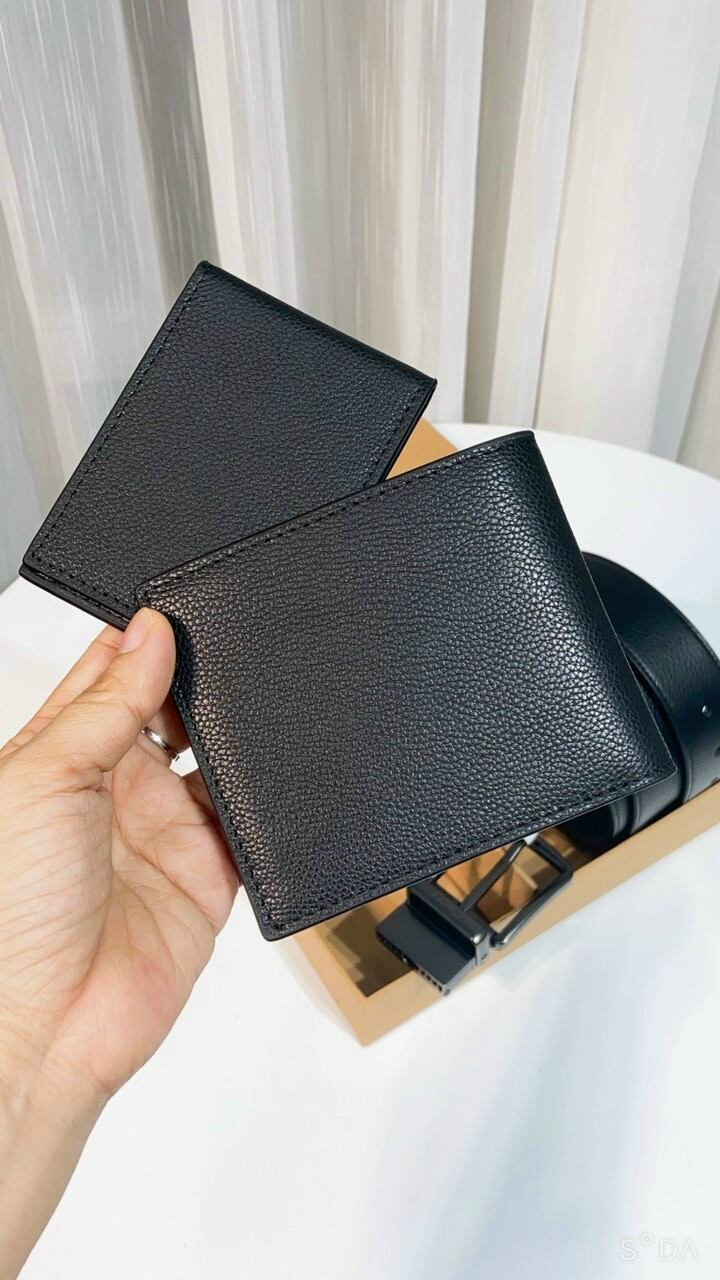 SET Thắt lưng + VÍ  C0ACH MEN BELT da thật cực kỳ mềm mại