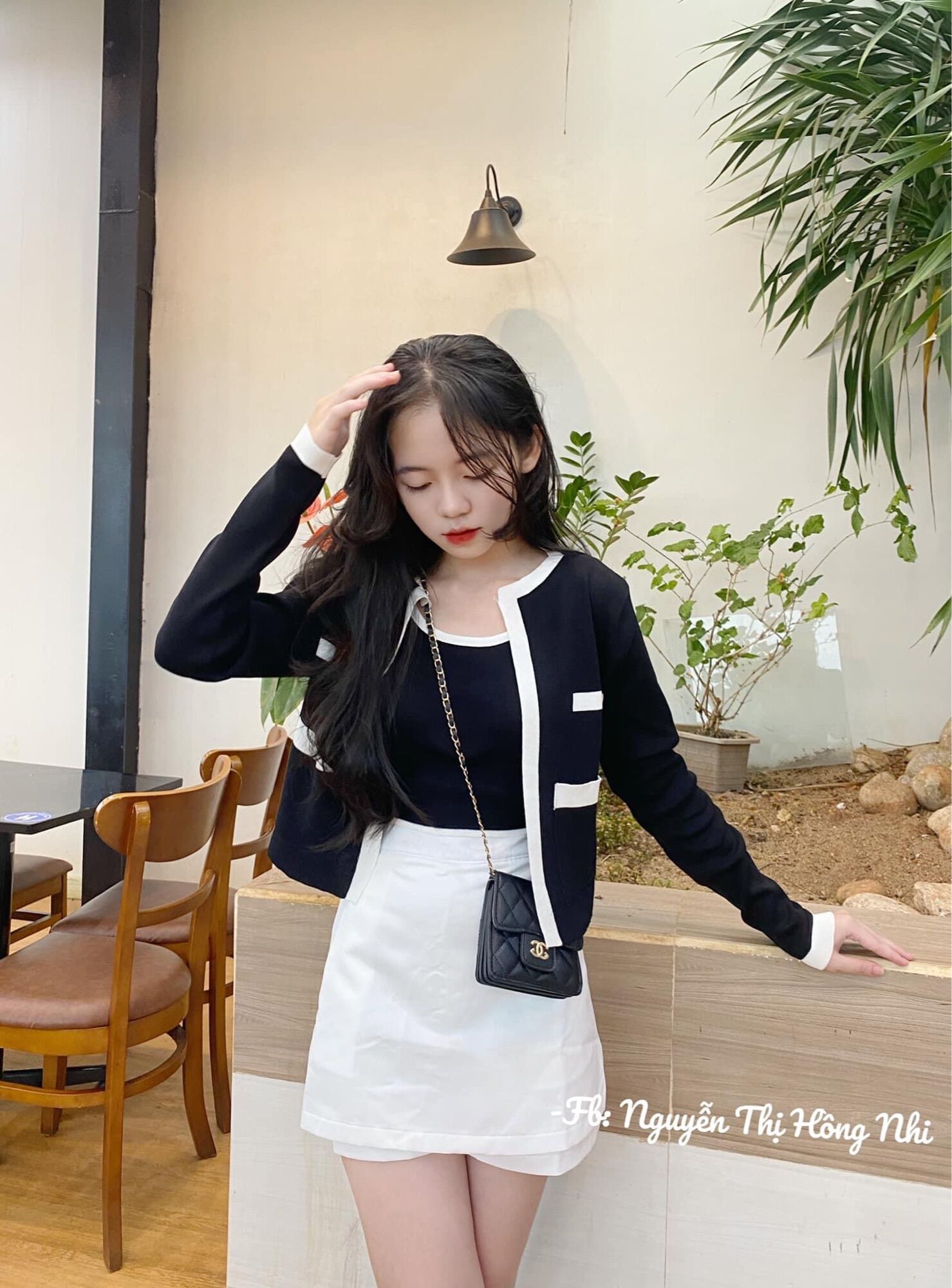 Set 2 món áo khoác phối viền + 2 dây viền