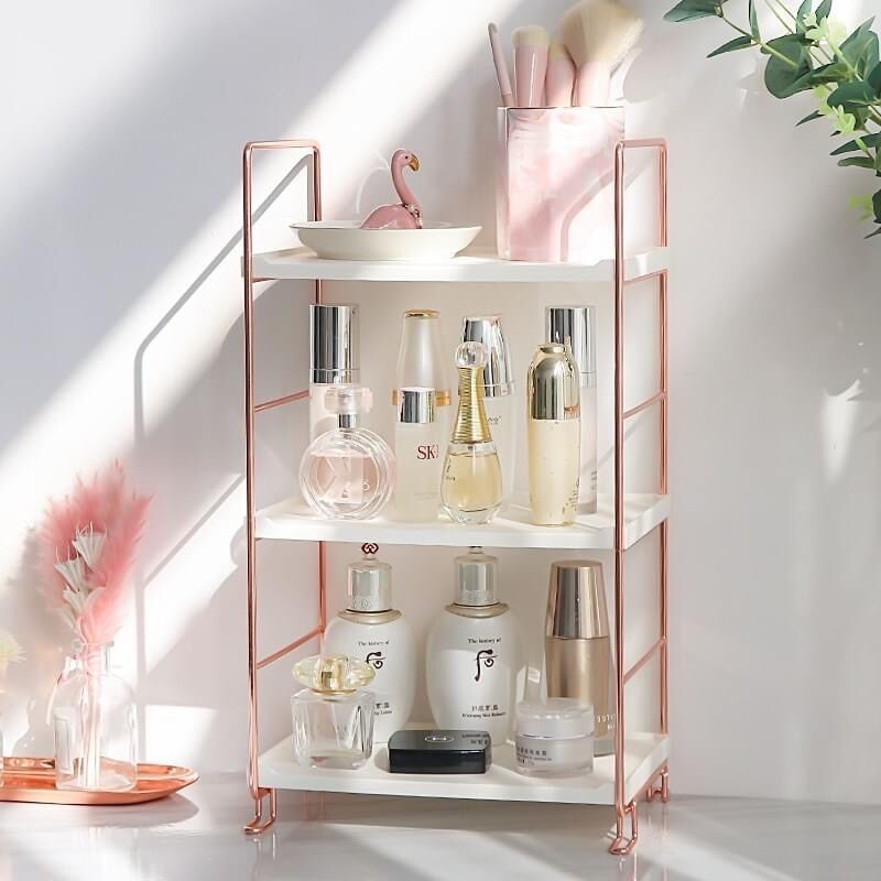 Kệ để đồ 2 - 3 tầng rose gold "sẵn hàng"
