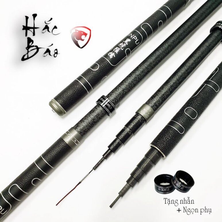 Cần câu tay 5h hắc báo tặng nhẫn và ngọn phụ