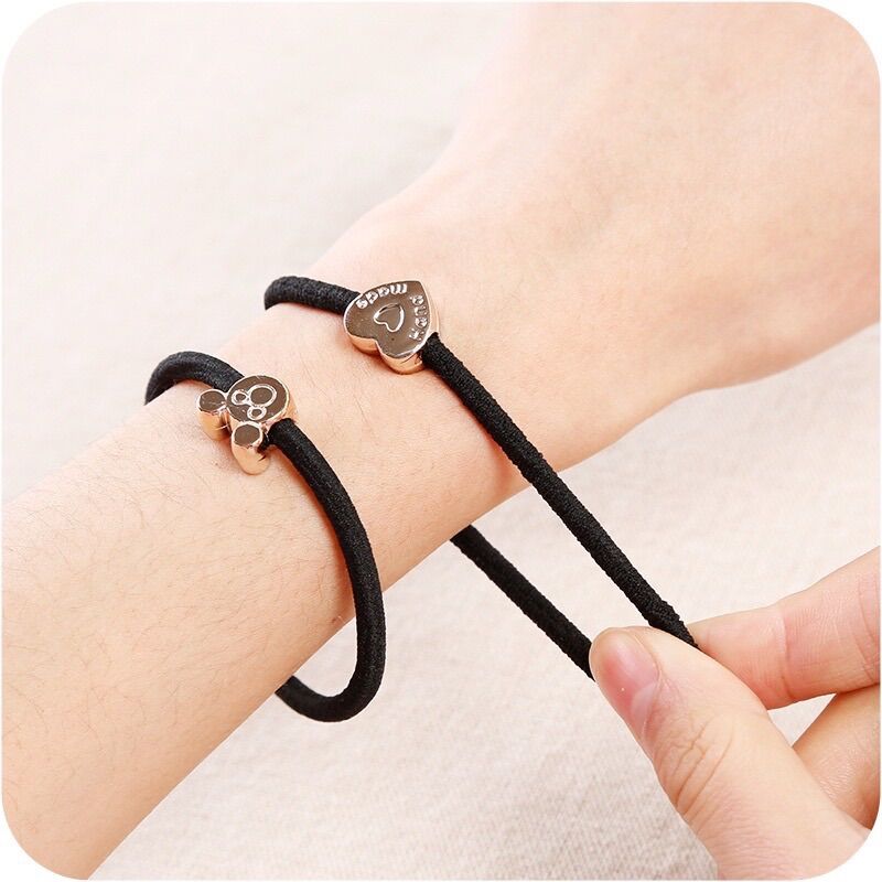 [GIFT] Dây Thun Cột Tóc Đính Hạt Vàng Gold