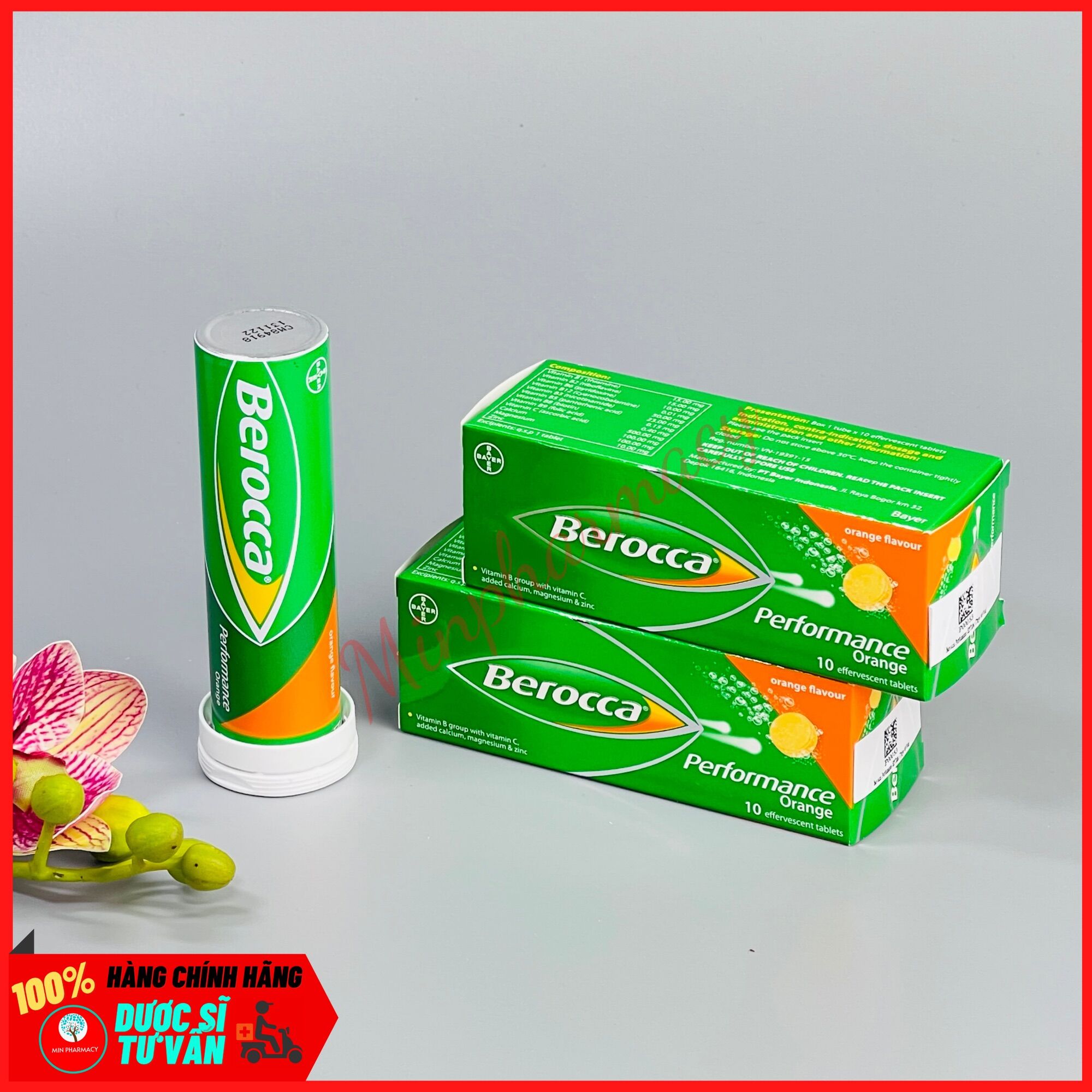 Viên sủi BEROCCA PERFORMANCE tuýp 10viên- Minpharmacy