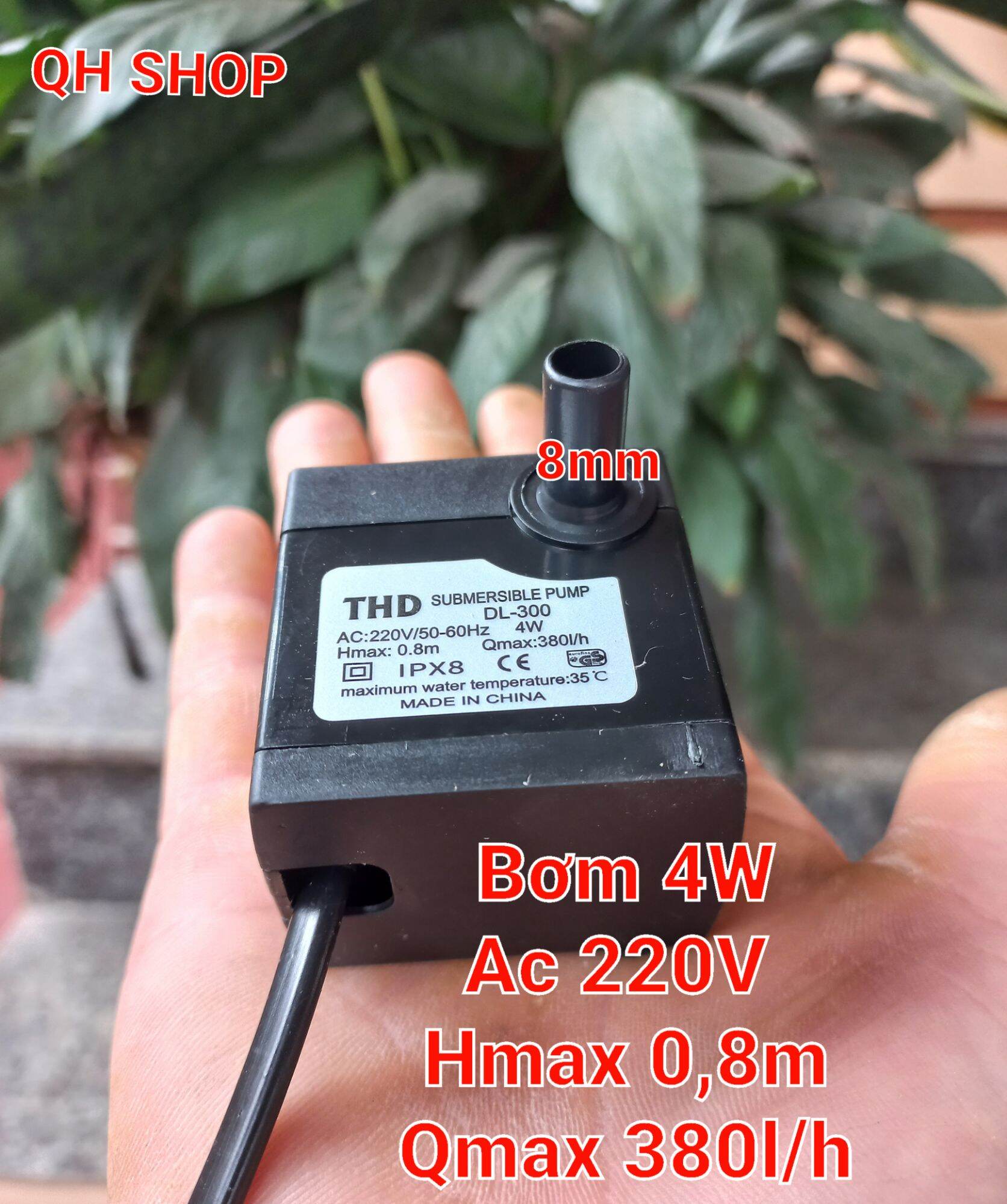 Bơm chìm mini 4W ,8W ,13w, 16W ,18W ,25w - Dùng điện 220V quạt điều hoà hơi nước - bể cá thủy cảnh ( LƯU Ý BƠM KHÔNG CÓ PHÍCH CẮM)
