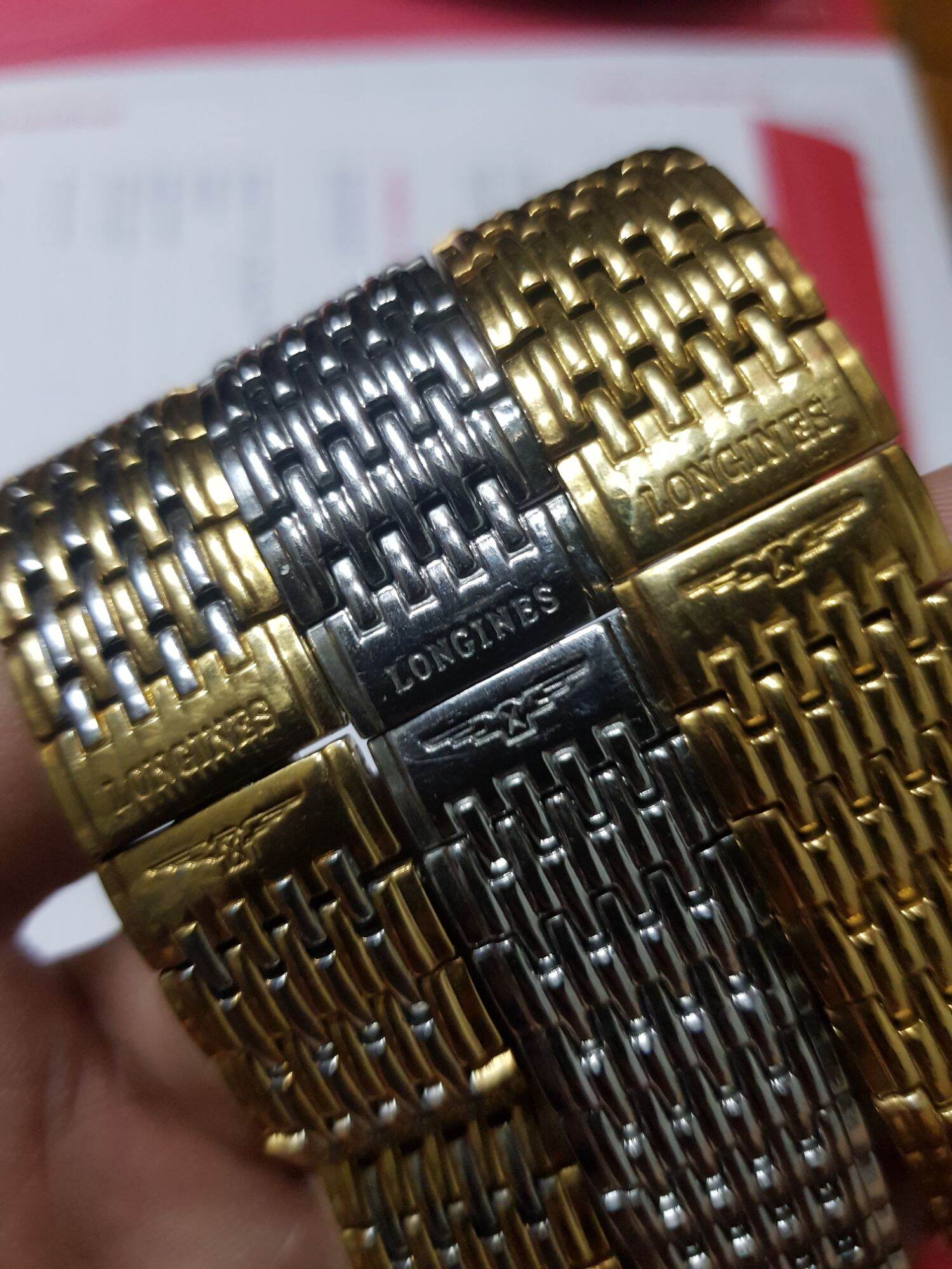 Dây đồng hồ LONGINES đúc sezi đầu 18 mm. (vàng. trắng. đmi - mạ pvd )