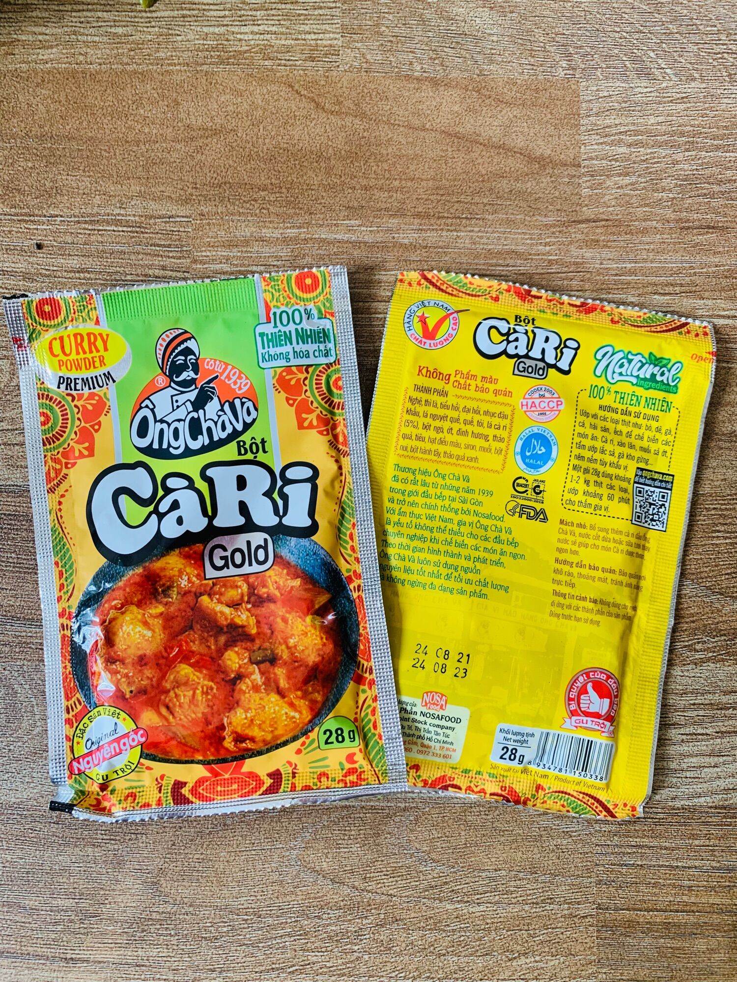 Combo 2 gói bột Cà Ri Gold 28gr OCV