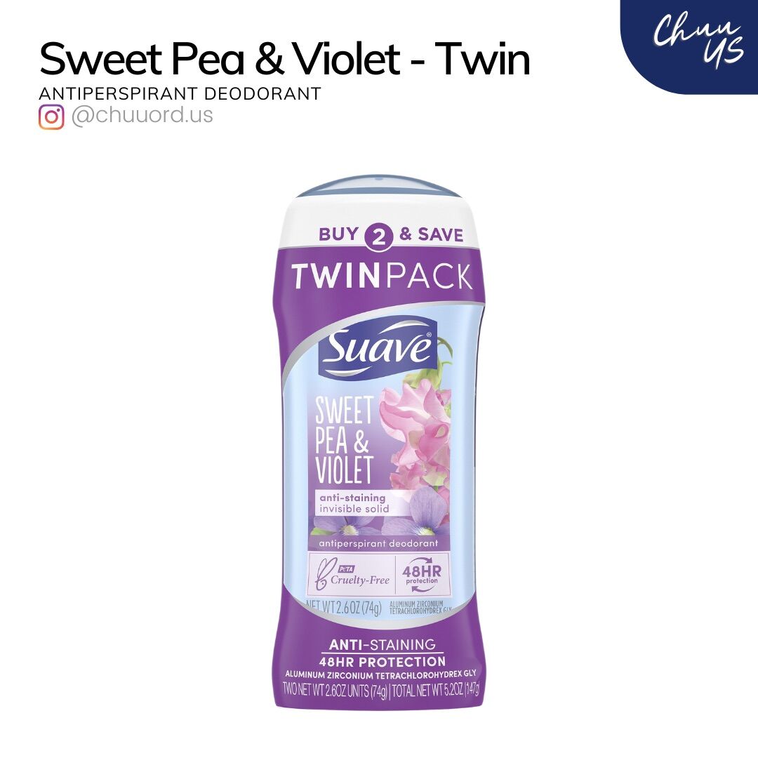 (AuthMỸ) Lăn khử mùi Suave Antiperspirant Deodorant 74g