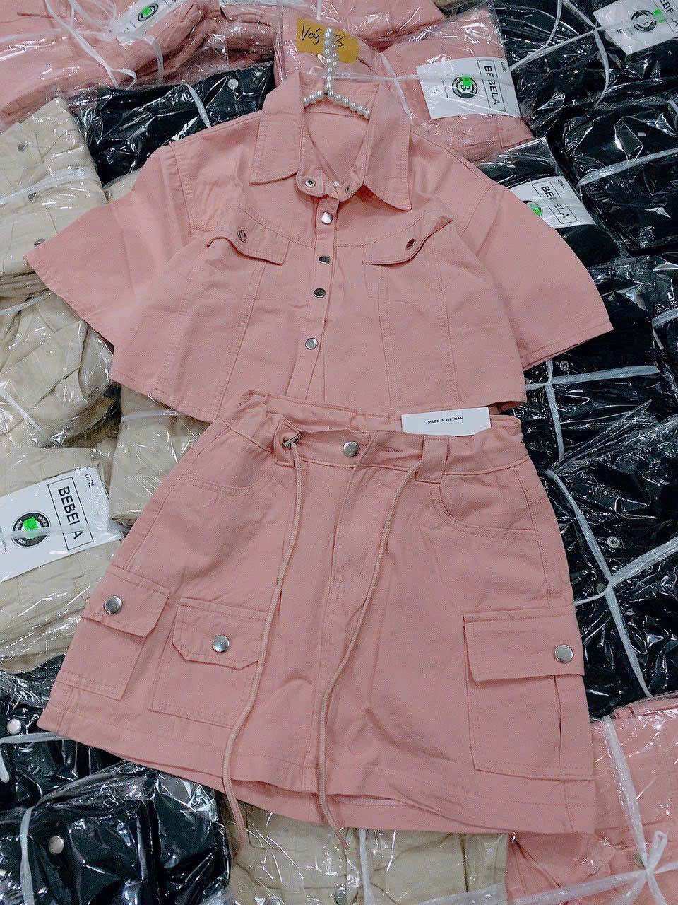 (SHOP TÁO ĐỎ BIGSIZE 50KG ĐẾN 90KG) set váy kaki thun