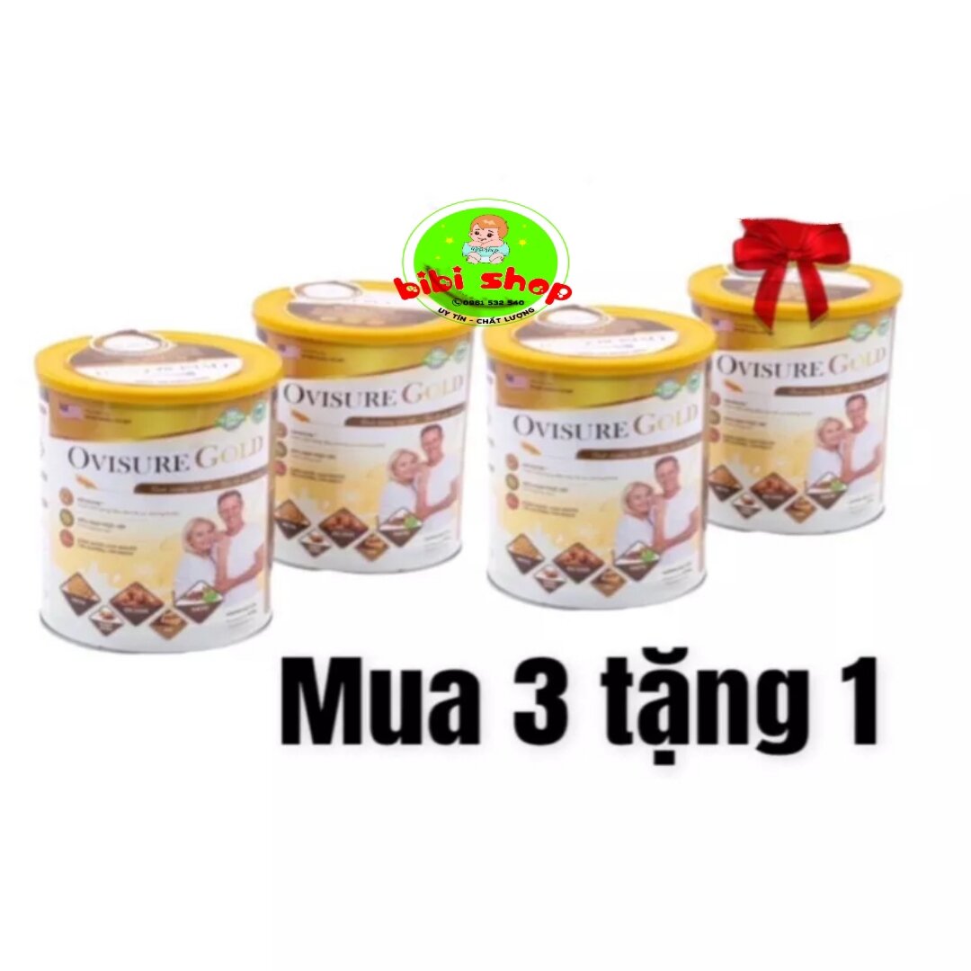 Combo 3 hộp sữa Ovisure gold tặng 1 lon 650gr
