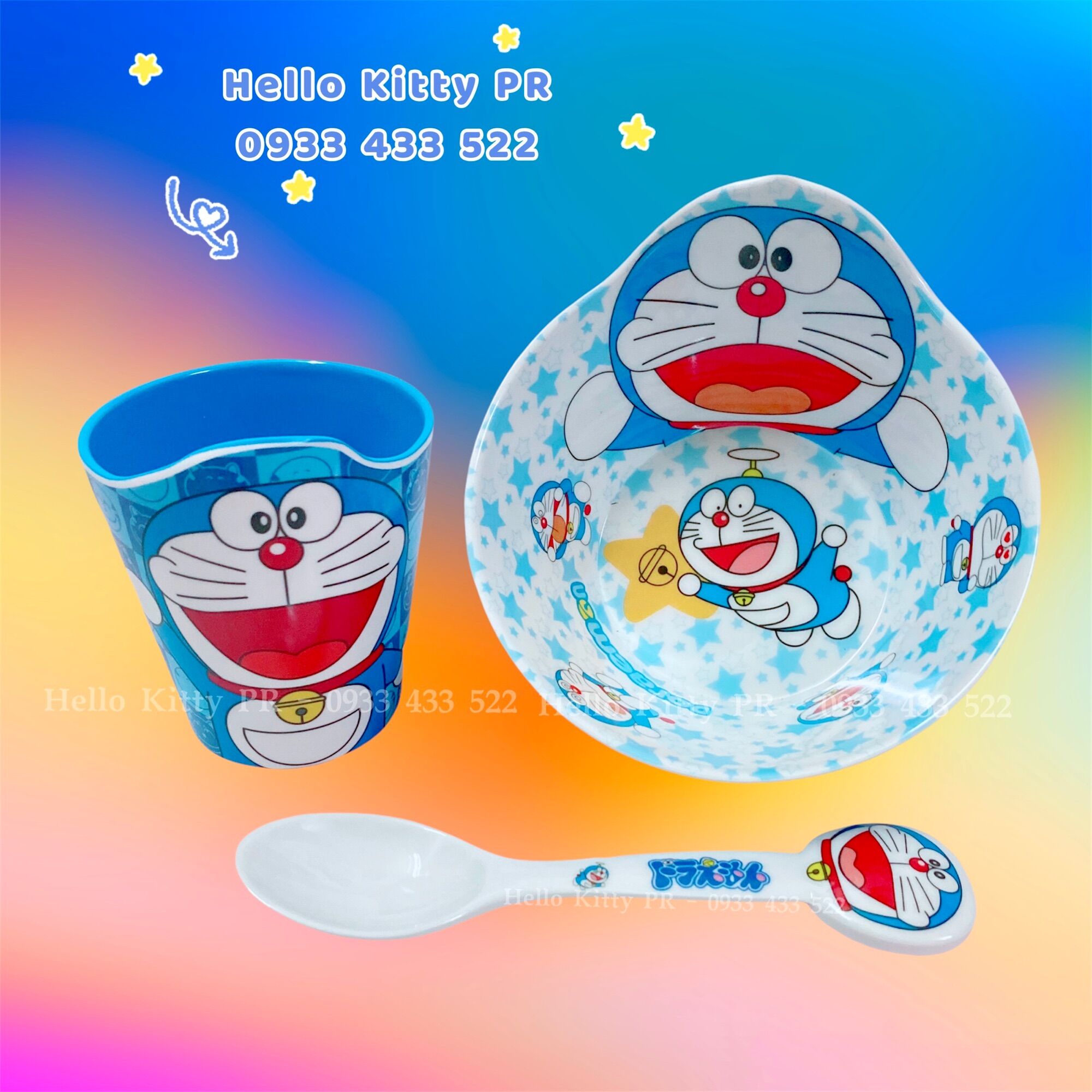 Combo tô muỗng ly Doremon Doraemon