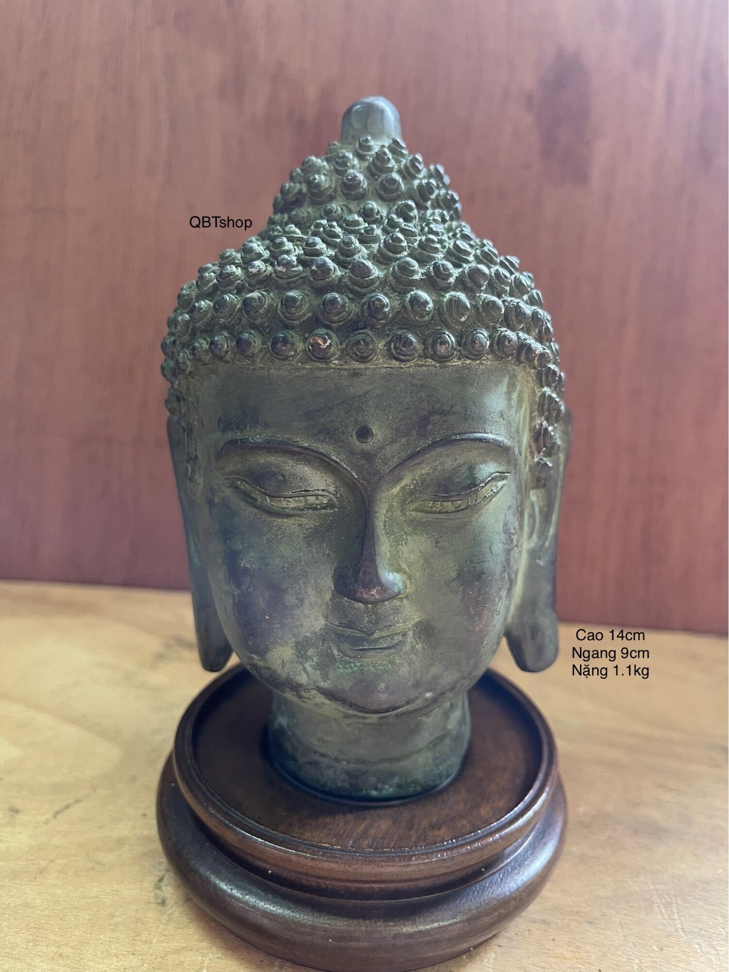 Đầu phật tổ bằng đồng phong thuỷ