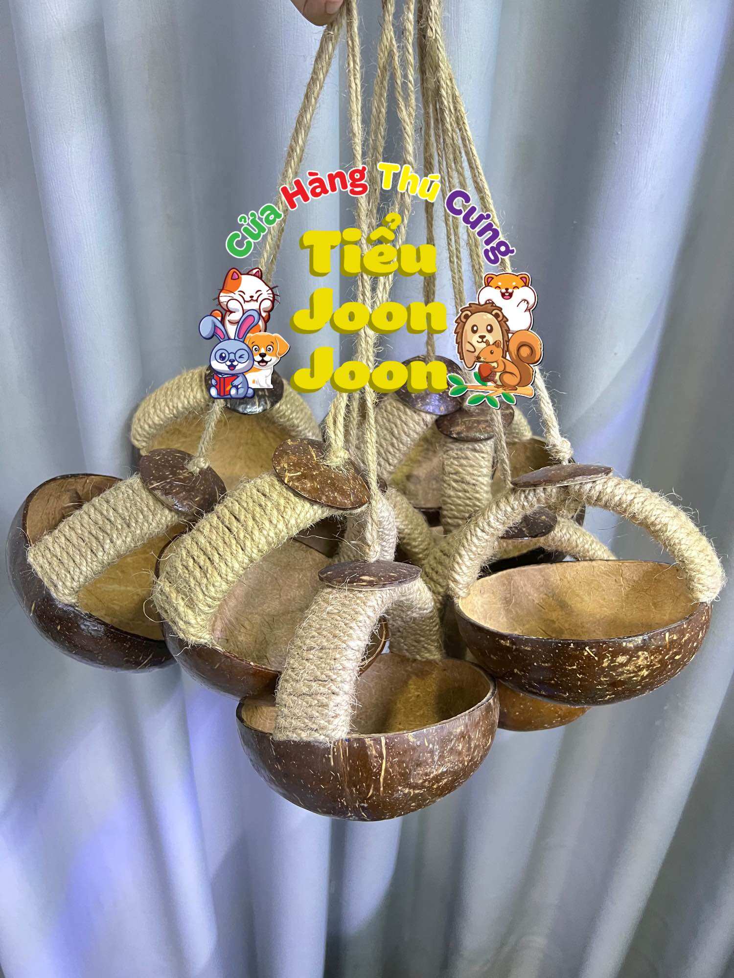 Tổ ngủ gáo dừa cho Hamster, sóc, chim cảnh