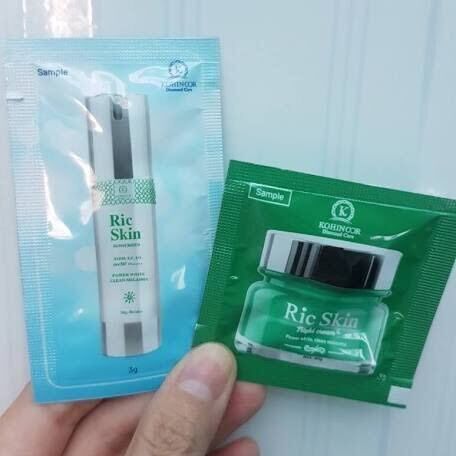 [HCM]Bộ kem face ngày + đêm ric skin  ( 2 gói nhỏ 3g)