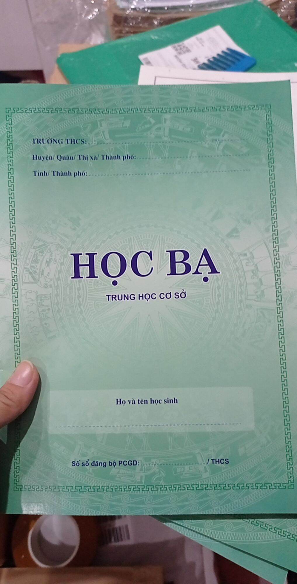 Học bạ trung học cơ sở mẫu mới