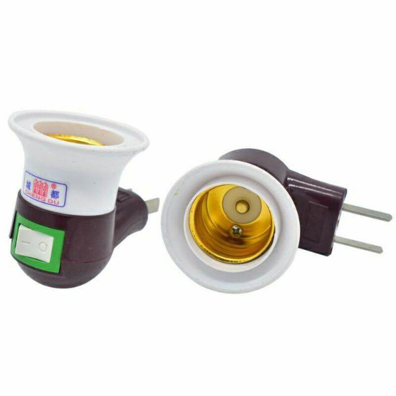 Đui đèn 27 cắm ổ cắm có công tắc