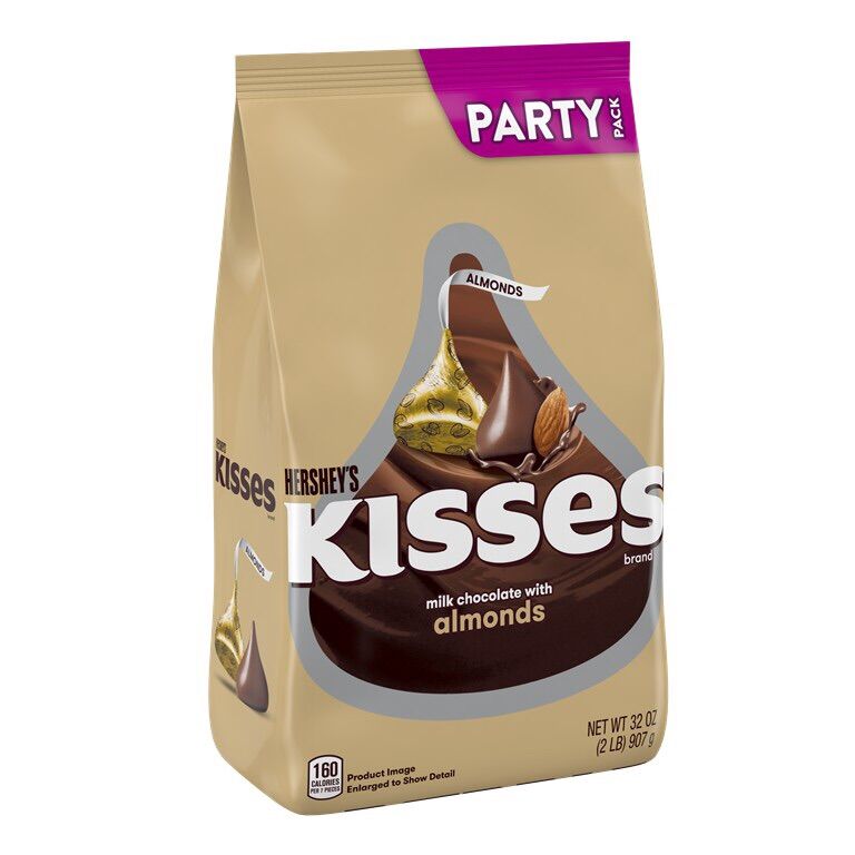 Kẹo Socola hạnh nhân Hershey's Kisses Almond 907g - Hàng nhập Mỹ