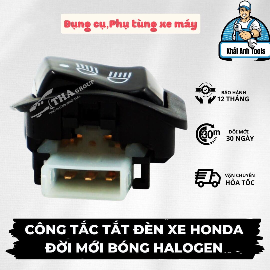 Công tắc tắt đèn xe honda đời mới bóng halogen