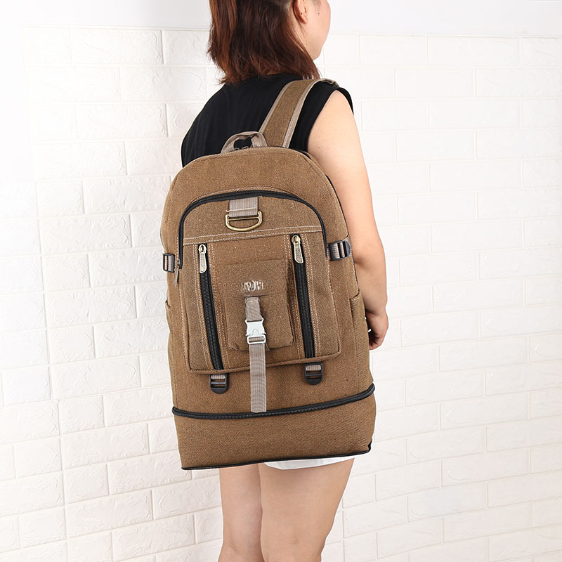 Ba Lô Thể Thao Ngoài Trời Bằng Vải Canvas 80l Dung Tích Lớn Unisex Túi Du Lịch Cổ Điển Có Đệm Sau Chống Nước Và Lưới