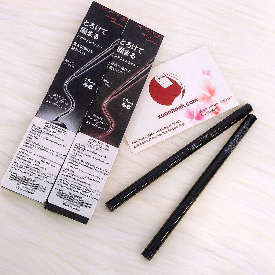 Chì kẻ mắt Kanebo Kate Fit Rare dạng gel, không lem trôi, nét mảnh cực đẹp (New)