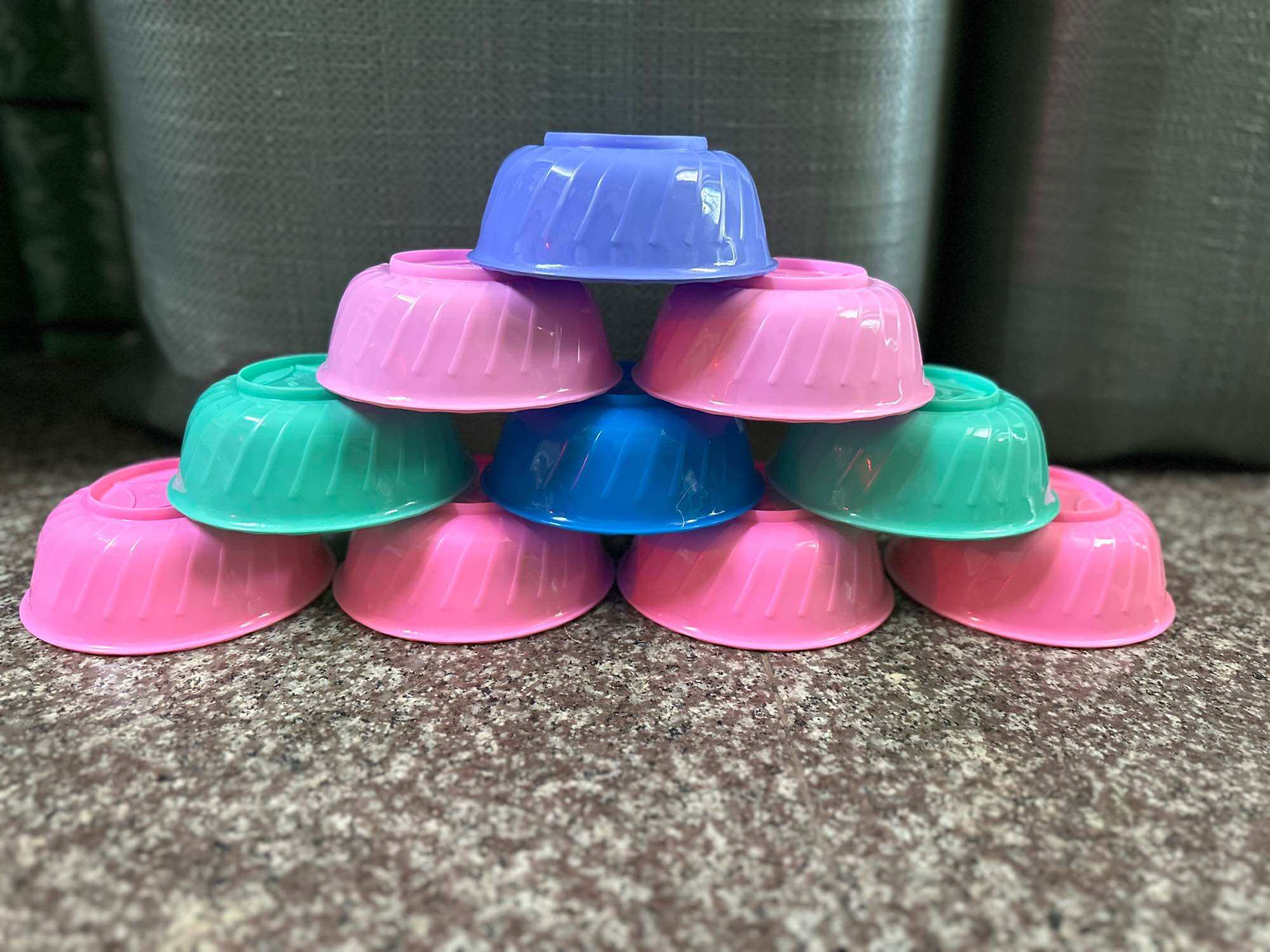 Sỉ _ 10 Cái Tô Nhựa Xanh SÂU, NHIỀU MÀU, 3 Size