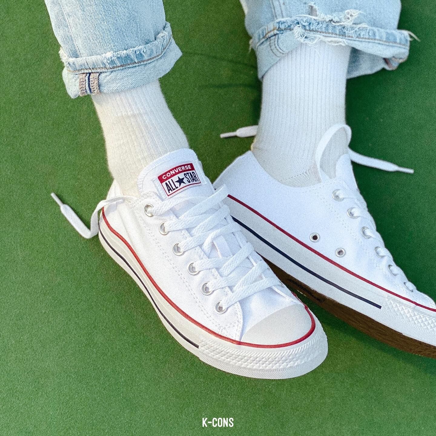 Chuck Taylor Converse Classic White | Giày Converse Trắng Viền Đỏ M7652C