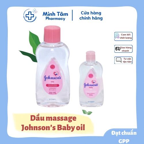 Dầu massage dưỡng ẩm Johnson s Baby Oil cho bé làn da mềm mịn 50ml &