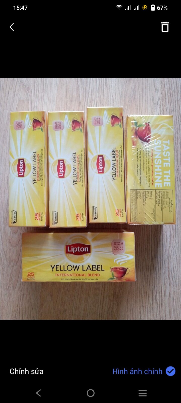 lipton nhỏ 25 tép*2g, Tu nhien