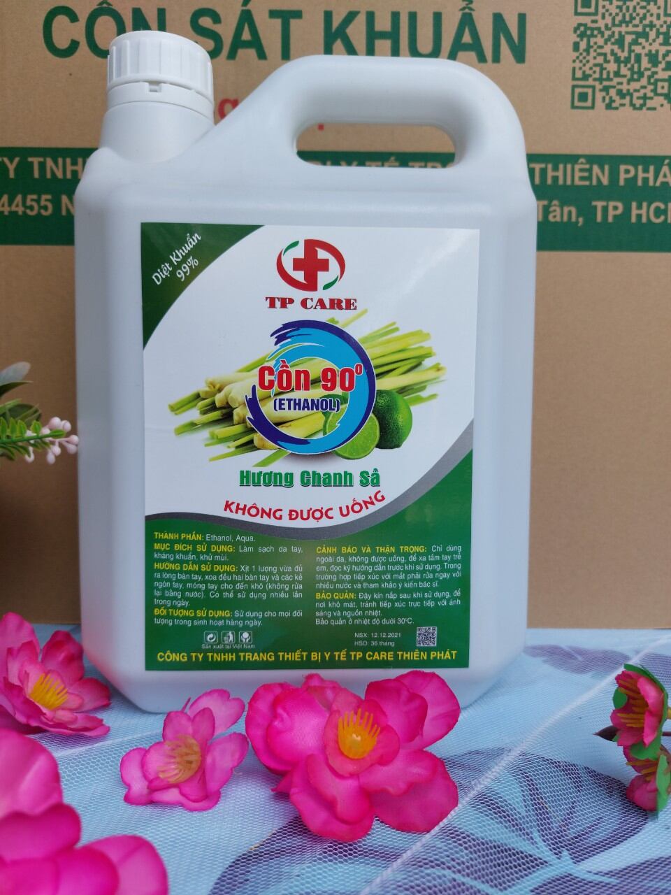 [19_5L90] Sát khuẩn nhanh can 4kg5, còn 90 độ, chuẩn độ