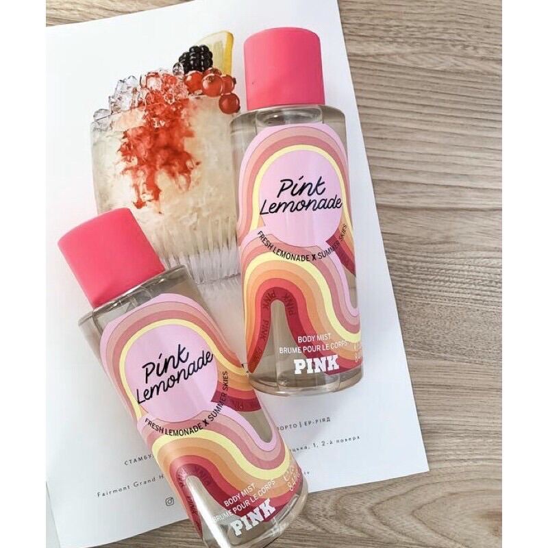 [Auth]Xịt thơm lưu hương toàn thân Victoria’s Secret Pink-Pink Lemonade 250ml