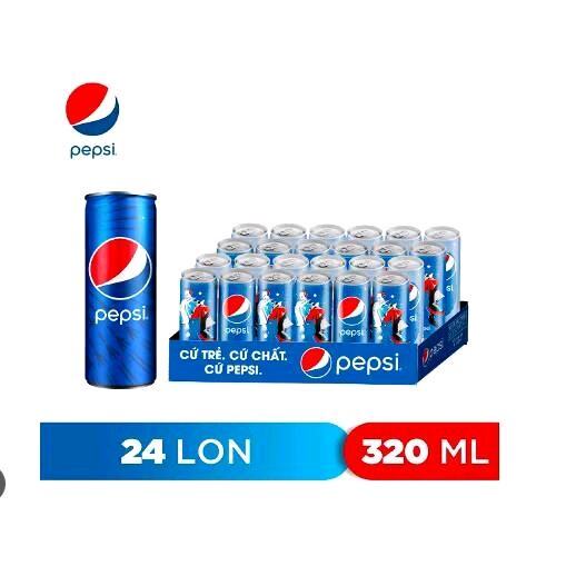 Nước ngọt coa gas pepsi lon 320ml/lon