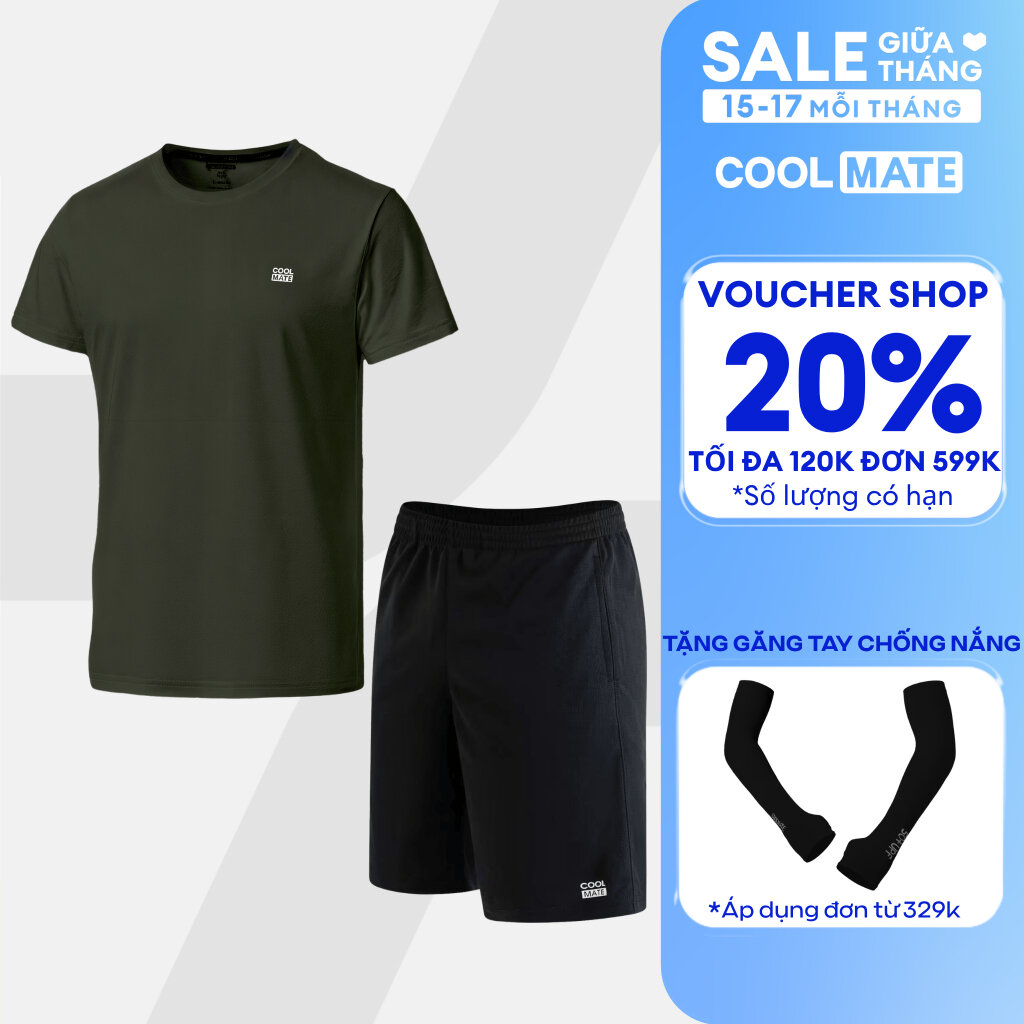 [TẶNG QUÀ ĐƠN TỪ 329K]Set bộ đồ thể thao nam Promax Pickleball, Tennis, tập Gym Áo thun và quần Thoáng khí, thoải mái, thấm hút tốt Coolmate
