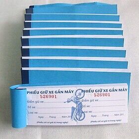 10 cuốn Phiếu giữ xe in sẵn ( Hoã tốc&sẳn kho)