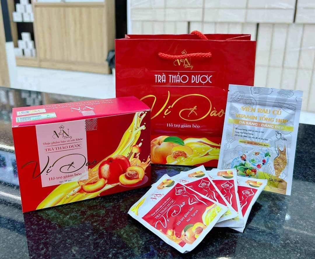 Trà giảm cân vị đào
