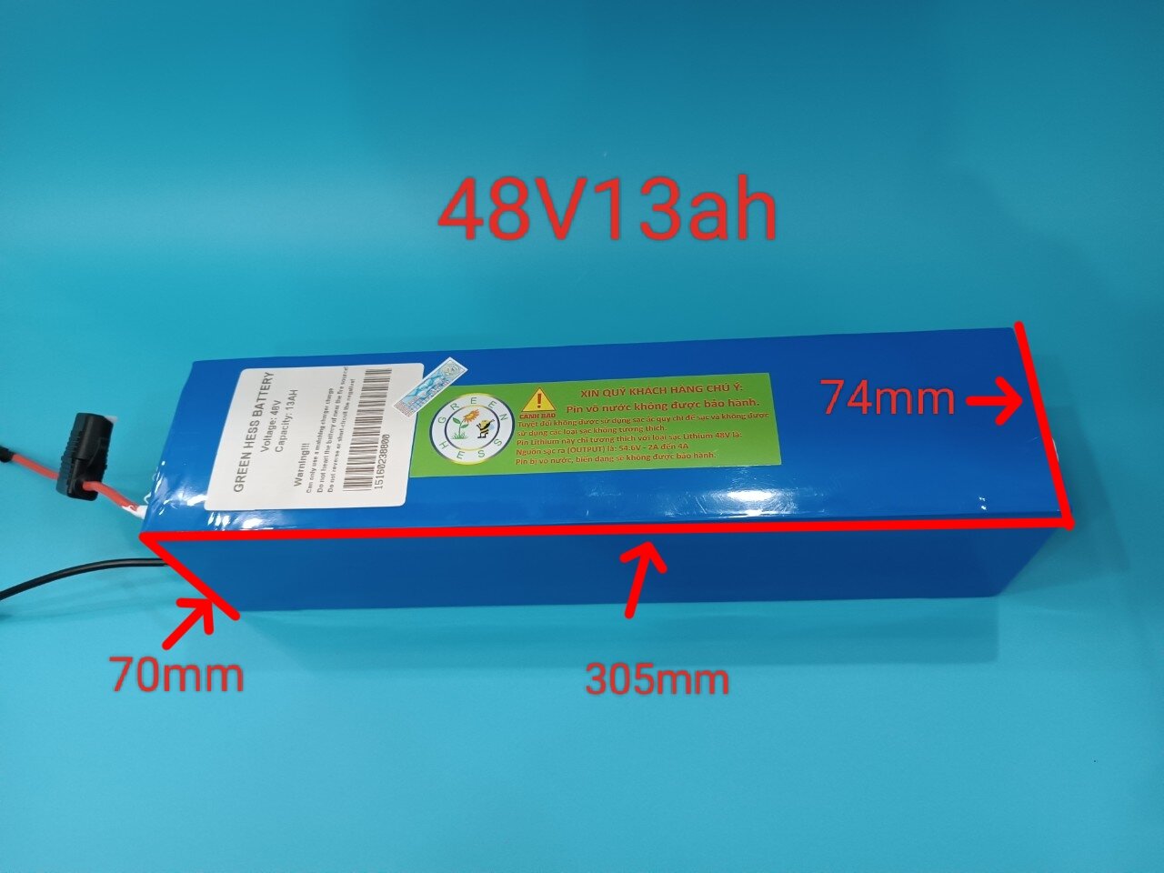 Pin xe đạp điện 48v 13ah, BH 24 tháng, tặng sạc pin, dễ dàng Thay thế ắc quy chì