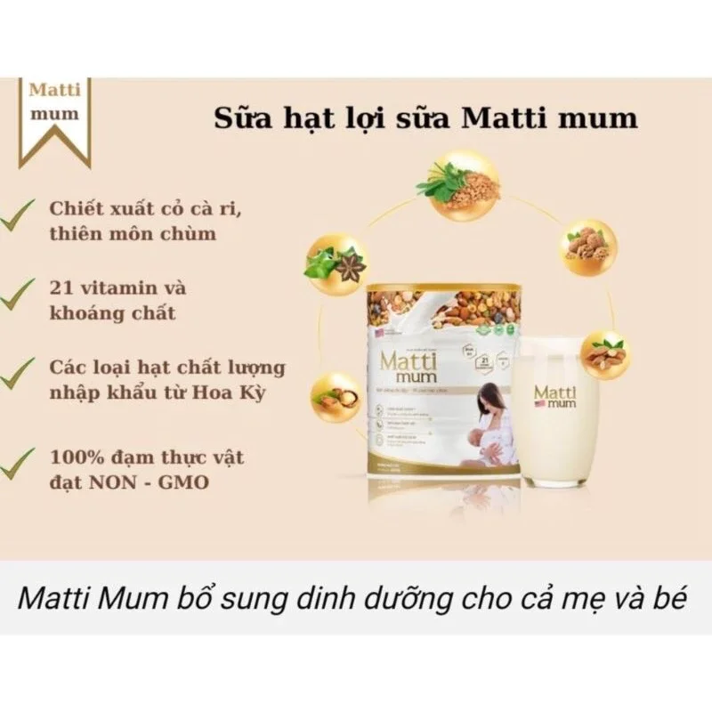 Sữa hạt lợi sữa Matti mum